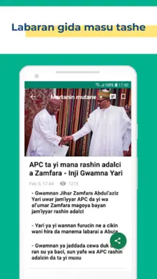 Labaran Najeriya HAUSA Legit. android App screenshot 3